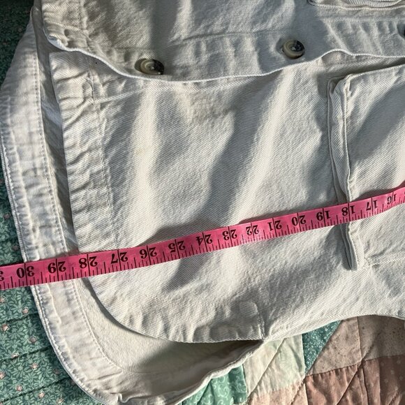 Zara Shacket Womens M/L Oversized Denim Layering Transitional Tan Neutral - Picture 9 of 10